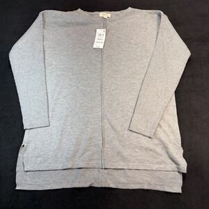 Style & Co Women's Plus Size Boat Neck Tunic Top Grey Size 0X